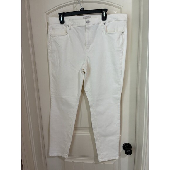 Loft Outlet Jeans Size 16 Skinny Ankle Stretch Jeans New Ivory Cream Off White - Picture 1 of 3